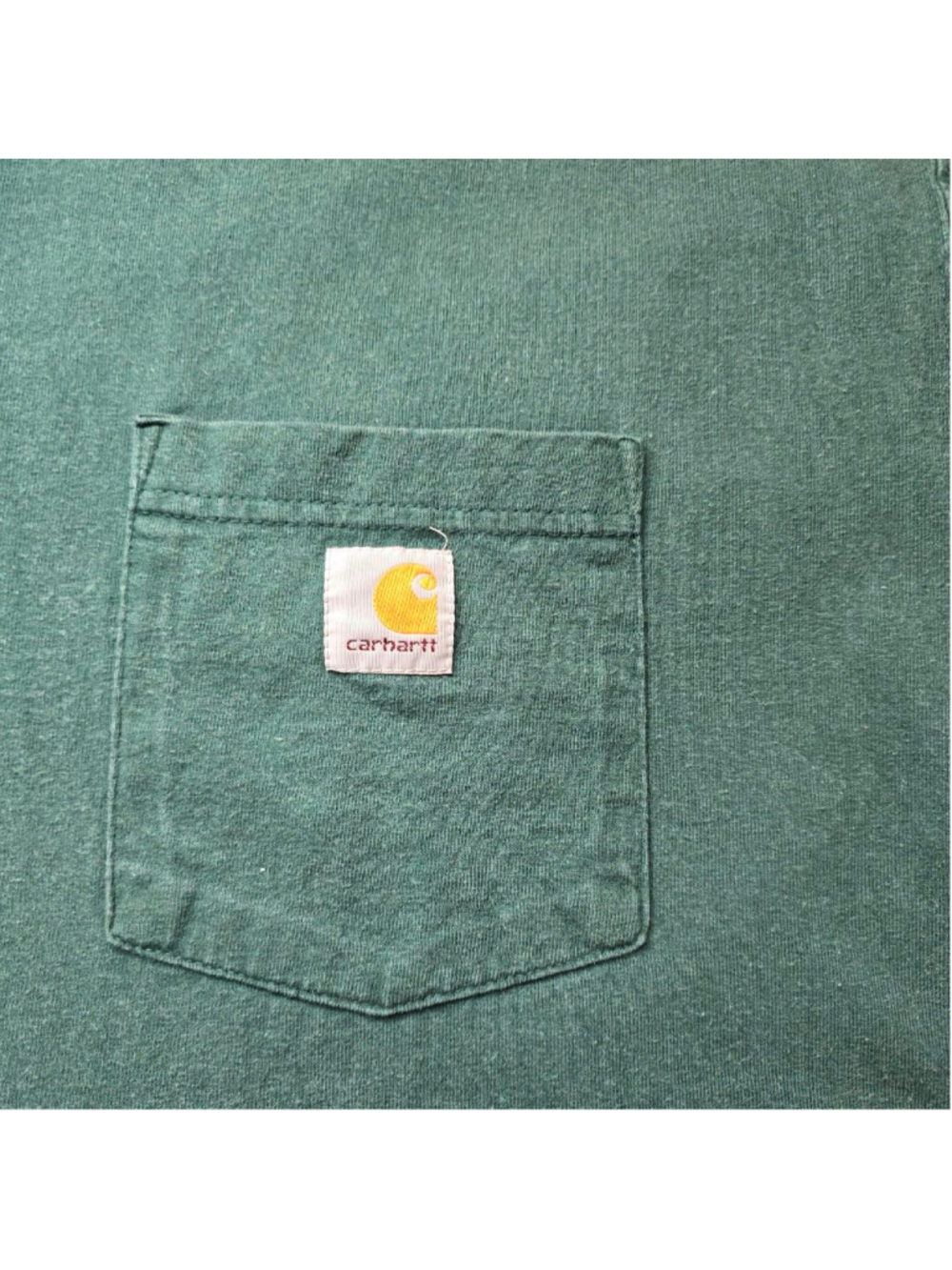 Men's Carhartt Green Short Sleeve Henley Tee L - Picture 7 of 9